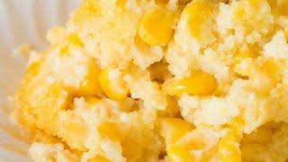 Easy Creamy Corn PuddingCorn CasseroleJiffy MixSo Good [upl. by Aziza]