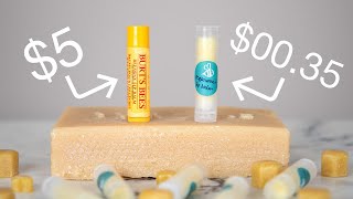 I DUPED Burts Bees  DIY Peppermint Beeswax Lip Balm [upl. by Ytirev939]