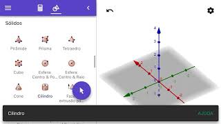 CILINDRO COM O GEOGEBRA 3D [upl. by Rramel978]