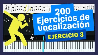 🎵 200 EJERCICIOS DE VOCALIZACIÓN  Ejercicio 3  Descargar PDF 🎤 [upl. by Enila]