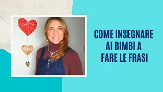 Come insegnare ai bambini a fare le frasi file GRATIS il POTERE DELLE PAROLE [upl. by Jameson307]