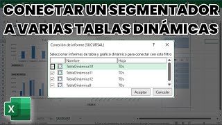 Conectar un Segmentador de datos a varias Tablas dinámicas en Excel shorts [upl. by Wadlinger]