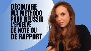 Méthodologie de la note et du rapport expliquée en 15 min [upl. by Tanny]