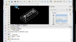 3D text example in CAD [upl. by Siderf]