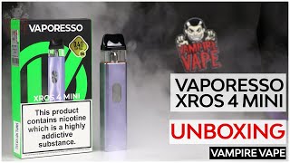 Vaporesso Xros 4 Mini Unboxing [upl. by Yatnoed]