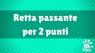 La retta  retta passante per due punti [upl. by Malamud]