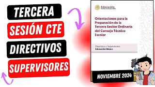 PASO A PASO TERCERA SESIÓN DE CTE DIRECTIVOS Y SUPERVISORES [upl. by Aires]