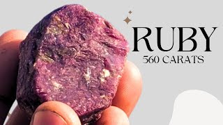 Huge Ruby 560 carats  Africa  Gemstone Cutting Performing Faceting amp Polishing [upl. by Ignatia]