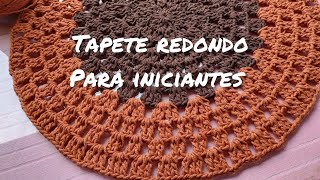 Tapete redondo para iniciantes passo a passoRound Mat for Beginners Parte 36 crocheparainiciante [upl. by Arymat541]