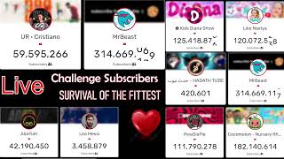 🔴LIVE UR · Cristiano Ronaldo vs MrBeast Sub Count Battle Cristiano Ronaldo New Channel [upl. by Julietta]