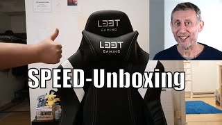 L33T Gaming ESport Superior XL SPEEDUnboxing [upl. by Julee]