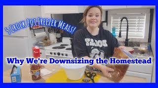 Lets Chat 5 different Crock Pot Freezer meals  Tiny Home living and changing plans [upl. by Rand]