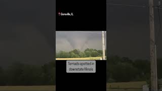 Tornado spotted in downstate Illinois [upl. by Enyalaj]