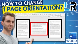 Change orientation of 1 page  single page only ✅ 1 MINUTE [upl. by Ayouqes179]