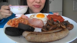 SassEsnacks ASMR Full English Breakfast  English Fry Up  Show amp Tell  Whisper Ramble Eat [upl. by Ahsiken118]