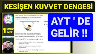 2023 AYT SORUSU GİBİ 👈 KESİŞEN KUVVET DENGESİ 💣🎯 aytfizikfulltekrar [upl. by Buote207]