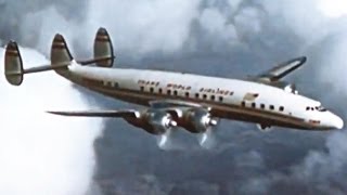 TWA Lockheed L1049 Constellation  quotSally Flies to New Yorkquot  1956 [upl. by Rebmat]