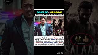 Don lee x prabhas donlee prabhas salaar2 spirit [upl. by Atalie]