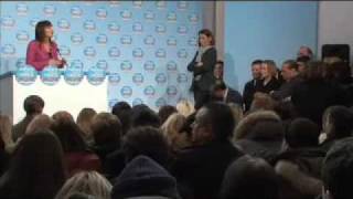 Renata Polverini  Conferenza stampa con Silvio Berlusconimov [upl. by Nekcarb]