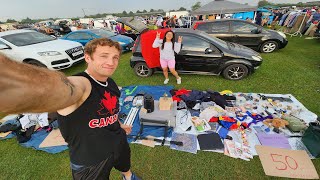 Selling at a British Car Boot Sale  Swap Meet Flea Market Yard Sale 🇬🇧 [upl. by Tollmann918]