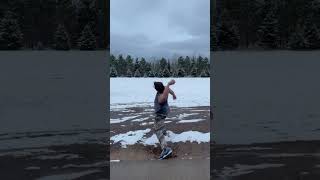 Throwing a snowball 51 MPH [upl. by Sherill]