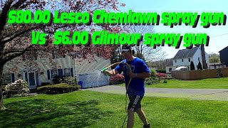 Lesco chemlawn Spray gun Vs Gilmour Spray gun [upl. by Mandal]