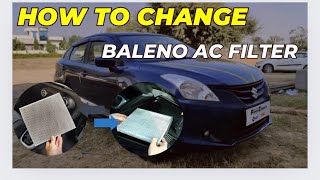 How to Change And Clean Baleno AC Filter  How to change Cabin Filter in Baleno [upl. by Twum]