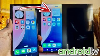 How to Connect iPhone to Android TV  Mirror iPhone Screen to Android TV [upl. by Yenffit]