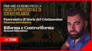 Panoramica di Storia del Cristianesimo Riforma e controriforma cattolica 🔴 LIVE STUDIO  parte 1 [upl. by Cattima]