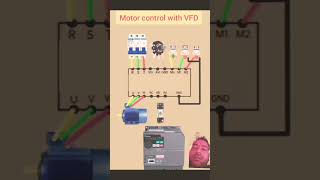 Vfd control wiringelectricalautomobileelectronic motorconnectionvfdplcelectricianshortvideo [upl. by Drusy]