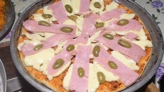 Como Hacer Pizza Casera Mas Salsa Receta [upl. by Kaczer]