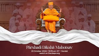 BAPS Parshadi Diksha Mahotsav Gondal India 23 Oct 2024 1015 am [upl. by Fricke153]