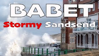 Sandsend Blasted By Storm Babet  Huge Waves And Beck Surge [upl. by Anairuy]