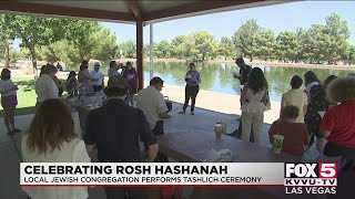 Henderson Jewish congregation performs tashlich ceremony for Rosh Hashanah [upl. by Nakeber]