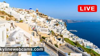 🔴 Recorded live footage webcam from Santorini  Greece [upl. by Balmuth483]