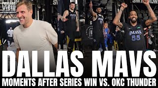 Luka Doncic Kyrie Irving Dirk Nowitzki amp Dallas Mavs Reactions Moments After Series Win vs OKC [upl. by Maurizia]