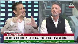 Dólar la brecha entre oficial y blue en torno al 50 El análisis del economista Fausto Spotorno [upl. by Goldarina]