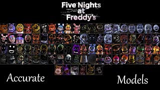 Most Accurate FNaF SFM Models 2018 Outdated Watch 2021 Ver [upl. by Kciredes]