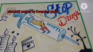 Say no to drugs poster drawing saynotodrugs posterdesign posterdrawing drawing drugsafety tlm [upl. by Guthry741]