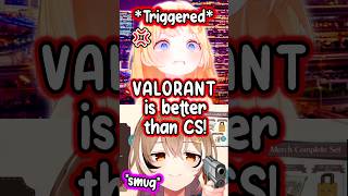 Ame Got Triggered by Mumeis take on Valorant vs CS hololiveenglish hololive vtuber [upl. by Ahsin]