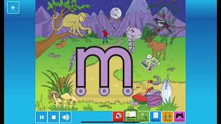 Letterland Alphabet Phonics Sounds Songs Shapes and Writing  Letter M  Munching Mike [upl. by Alvita376]