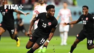 Alphonso Davies Scores Canadas First FIFA World Cup Goal [upl. by Hardunn960]