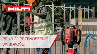 NOWY LASER Rotacyjny  Przenoszenie wysokości za pomocą lasera rotacyjnego PR 4022 Hilti [upl. by Yarrum]