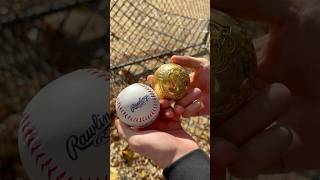 Hitting a 335000 Gold Baseball [upl. by Enailuj]