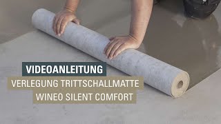 Verlegung Trittschalldämmung silentCOMFORT für Vinylboden  PURLINE Bioboden zum Klicken [upl. by Fernande239]