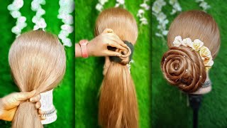 पाच मिनिटात बन हेअर स्टाईल  EASY BRIDAL BUN  QUICK HAIRDO  INDIAN BRIDE HAIRSTYLE [upl. by Silado10]