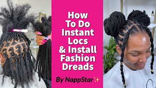 Tutorial Crochet Instant Locs  Loc Extension Install [upl. by Dahsar]