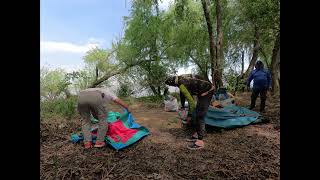 PESCA POR EL TALAVERA  CAMPAMENTO Y COCINA CON LOS LOCOS DEL NANI Y MI HERMANO LULY [upl. by Hsirk]