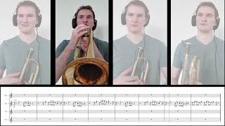 Whiplash  Trumpet section cover  Playalong  Sheet music [upl. by Ynner668]