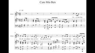 Caro Mio Ben D Maj Accompaniment [upl. by O'Hara]